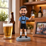 Personalized Bobblehead Happy Beer Drinking