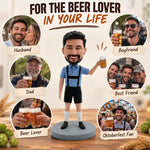 Personalized Bobblehead Happy Beer Drinking