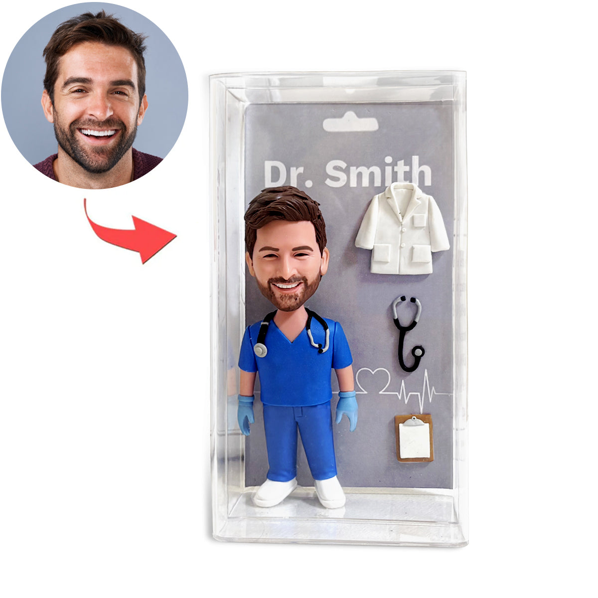 Bobblegifts Custom Doctor Action Figure Box | Full Body Medical ...