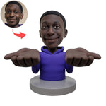 Funny Personalized Figurine with Movable Big Hands