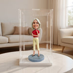 Acrylic Display Case Dustproof Bobblehead Box Desktop Stand