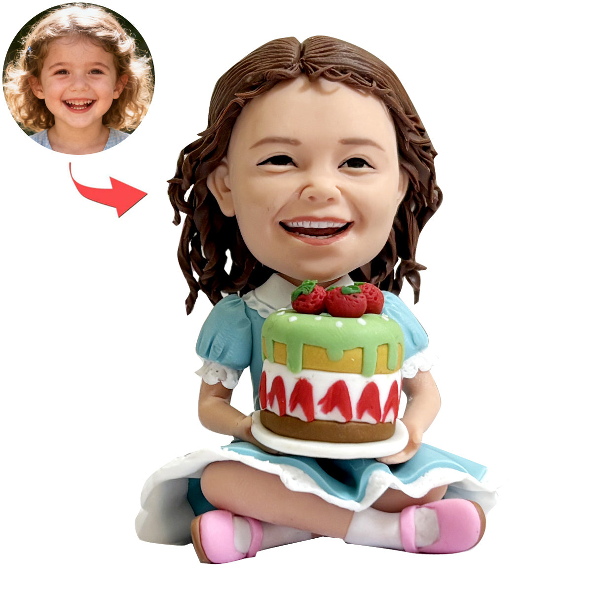 Custom Bobblehead with Music Box Base - Birthday Gift for Kids