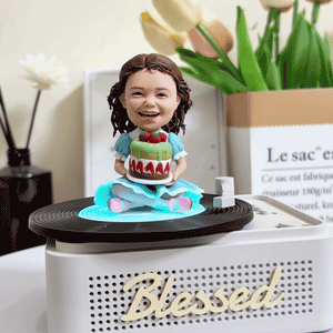 Custom Bobblehead with Music Box Base - Birthday Gift for Kids