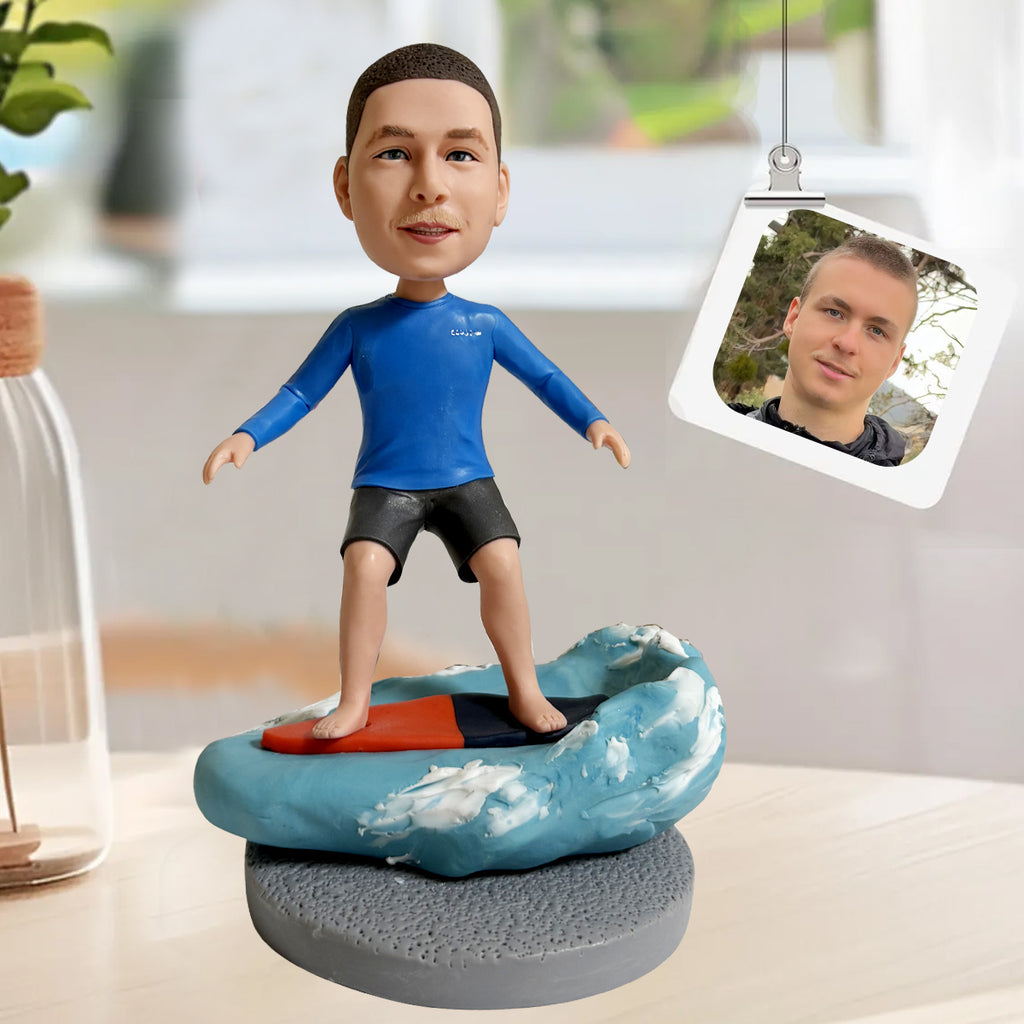 Custom Handcrafted Bobblehead for Surf Lovers