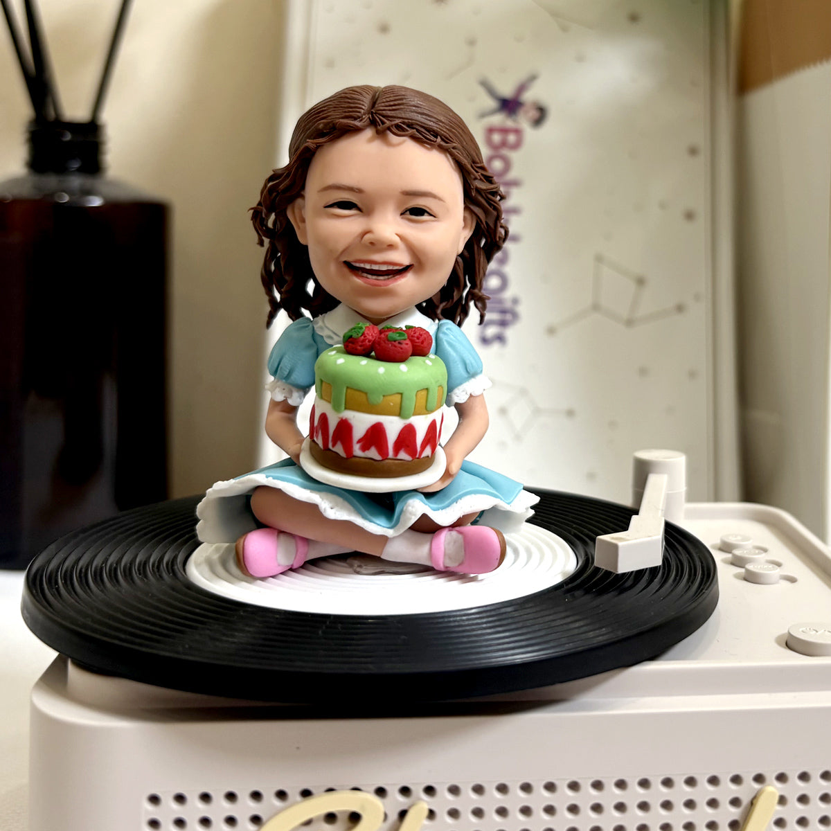 Custom Bobblehead with Music Box Base - Birthday Gift for Kids