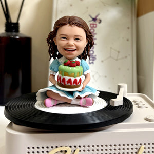 Custom Bobblehead with Music Box Base - Birthday Gift for Kids