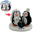 Penguin Wedding Couple Personalized Bobblehead