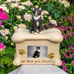 Custom Cat Urn with Personalized Bobblehead