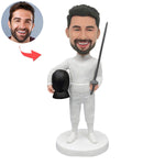 Personalized Fencing Player Bobblehead from Photo