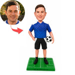 Custom Soccer Player Bobblehead Holding Ball