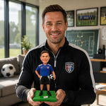 Custom Soccer Player Bobblehead Holding Ball