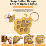 Personalized Paw Print Pet Hair Memorial Keychain