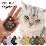 Personalized Paw Print Pet Hair Memorial Keychain