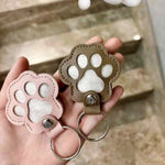 Personalized Paw Print Pet Hair Memorial Keychain