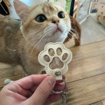 Personalized Paw Print Pet Hair Memorial Keychain