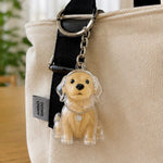 Personalized Dog Memorial Keychain with Fur Storage