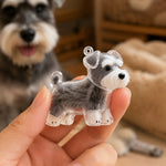 Personalized Dog Memorial Keychain with Fur Storage