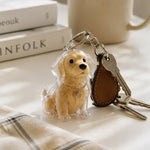 Personalized Dog Memorial Keychain with Fur Storage
