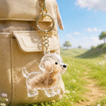 Personalized Dog Memorial Keychain with Fur Storage