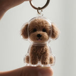 Personalized Dog Memorial Keychain with Fur Storage