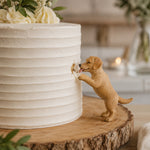 Funny Dog Eating Cake Decoration - Dog Cake Topper