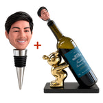 Fun Decorative Bear Wine Bottle Holder for Home Bar