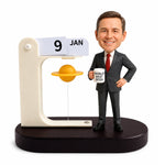 Personalized Boss Desk Calendar with Custom Bobblehead