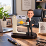 Personalized Boss Desk Calendar with Custom Bobblehead