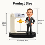 Personalized Boss Desk Calendar with Custom Bobblehead