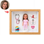 Custom Nurse & Doctor Figurine Shadow Box