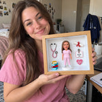 Custom Nurse & Doctor Figurine Shadow Box