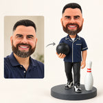 Custom Personalized Bowling Bobblehead Gift from Photo