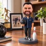 Custom Personalized Bowling Bobblehead Gift from Photo