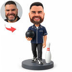 Custom Personalized Bowling Bobblehead Gift from Photo