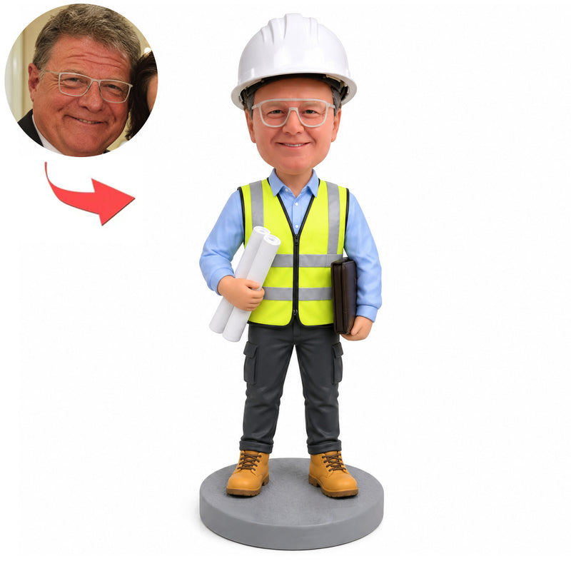 Custom Civil Engineer Bobblehead from Photo with AI Preview