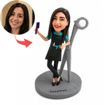 Personalized Handmade Gift Custom Hairdresser Bobblehead