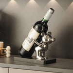 Fun Decorative Bear Wine Bottle Holder for Home Bar