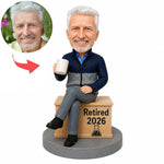 Custom Retirement Bobblehead with Coffee Mug