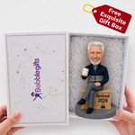 Custom Retirement Bobblehead with Coffee Mug
