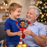 Custom Soccer Fan Bobblehead with Scarf