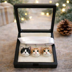 Custom Personalized Cat Keychain with Name from Photo