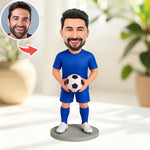 Custom Goalkeeper Bobblehead Holding Soccer Ball