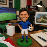 Custom Soccer Player Bobblehead Holding Ball