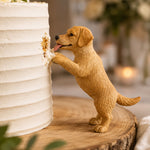 Funny Dog Eating Cake Decoration - Dog Cake Topper