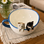 Personalized Two-Pets Coffee Mug with Handmade Pet Figures