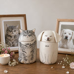 Personalized Ceramic Pet Urn – Custom Dog & Cat Memorial Keepsake