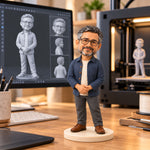 Custom 3D Printed Figurine from Photo – Personalized Portrait Statue