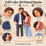 Custom Realistic 3D Printed Couple Figurine from Photos