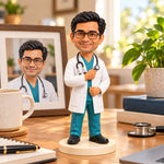 Custom Realistic 3D Printed Doctor or Nurse Figurine from Photo