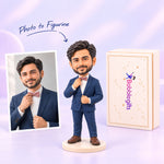 Custom 3D Printed Figurine from Photo – Personalized Portrait Statue